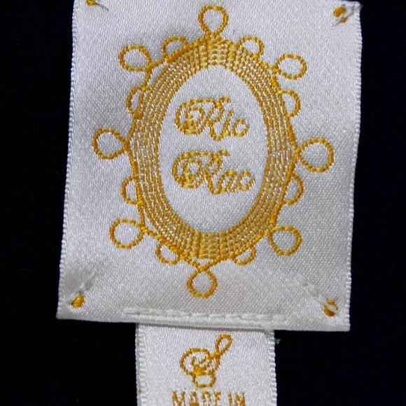 Ric Rac By Anthropologie Textured Ruffle Tiered Navy Midi Dress Sz Small - Picture 5 of 6